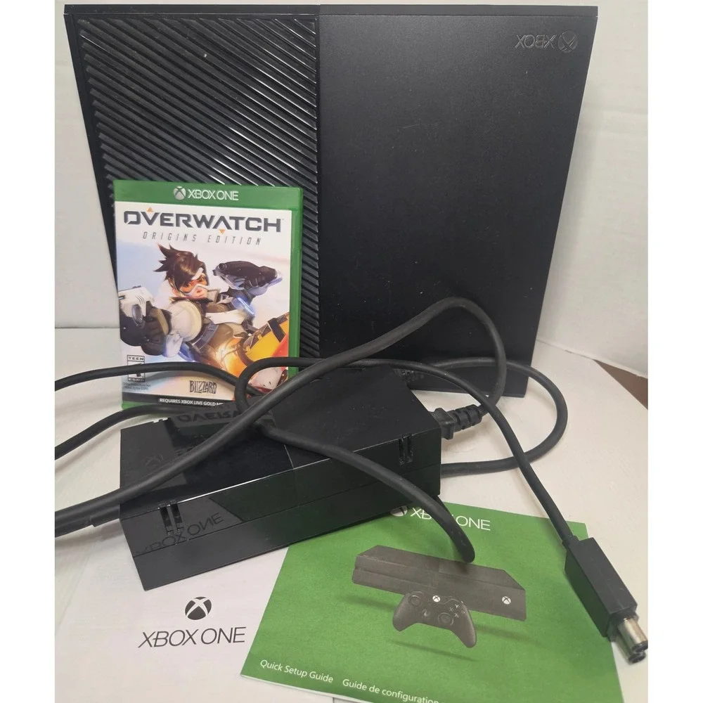 Microsoft Xbox One 500GB Black Overwatch Bundle - no controller or HDMI - 360